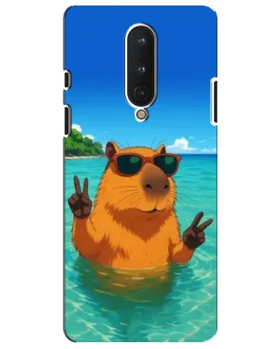 Чехол для OnePlus 8 с картинкой «Морская капибара»