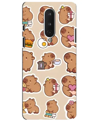 Чехол для OnePlus 8 с картинкой «Капибары паттерн»