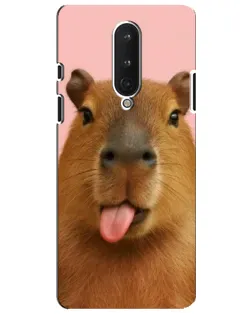 Чехол для OnePlus 8 с картинкой «Капибара с языком» Чехол для OnePlus 8 с картинкой «Капибара с языком»