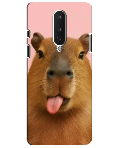 Чехол для OnePlus 8 с картинкой «Капибара с языком»