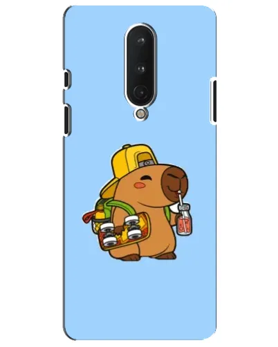 Чехол для OnePlus 8 с картинкой «Капибара на скейте»