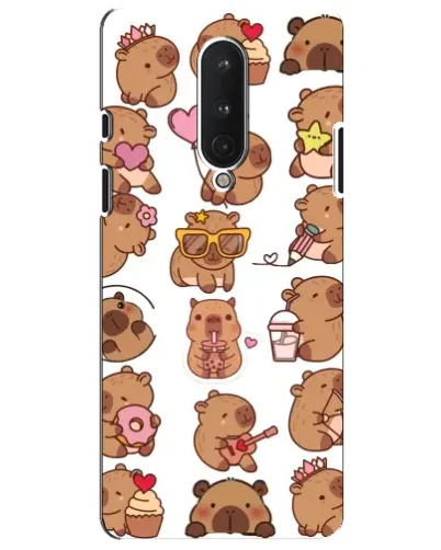Чехол для OnePlus 8 с картинкой «Стикерпак с капибарами»