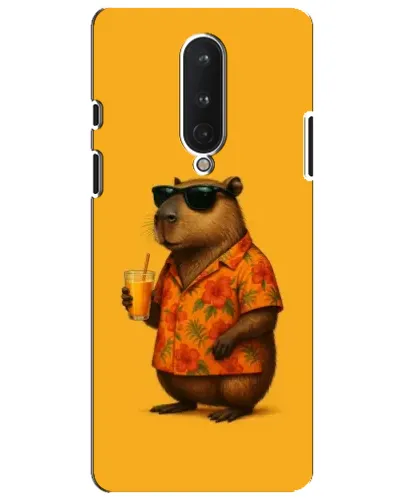 Чехол для OnePlus 8 с картинкой «Капибара на отдыхе»