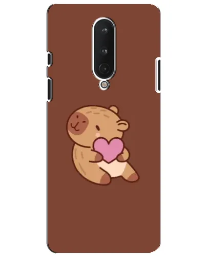 Чехол для OnePlus 8 с картинкой «Капибара с сердцем»