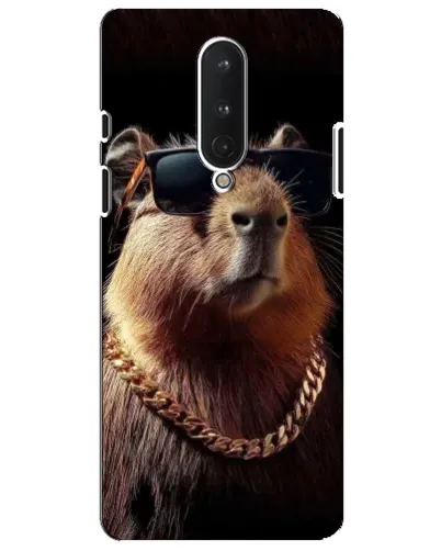 Чехол для OnePlus 8 с картинкой «Капибара золотая цепь»