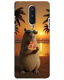 Чехол для OnePlus 8 с картинкой «Капибара с пиццей» Чехол для OnePlus 8 с картинкой «Капибара с пиццей»