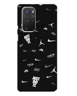 Чохол для OnePlus 9 Pro з картинкою «Nike Black Pattern»