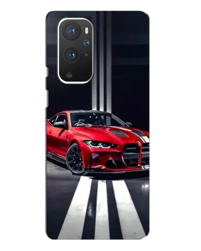 Чохол для OnePlus 9 Pro з картинкою «Червона BMW на дорозі»