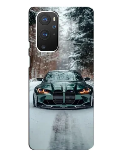 Чохол для OnePlus 9 Pro з картинкою «BMW у зимовому лісі»