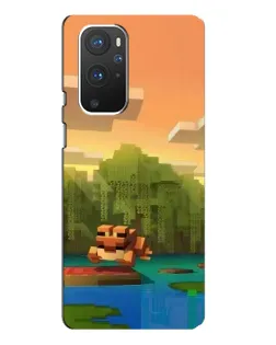 Чохол для OnePlus 9 Pro з картинкою «Майнкрафт захід сонця»