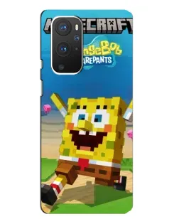 Чохол для OnePlus 9 Pro з картинкою «Губка Боб Minecraft»