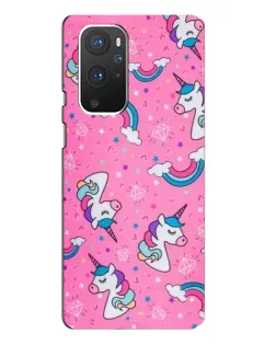 Чохол для OnePlus 9 Pro з картинкою «Unicorn паттерн рожевий»