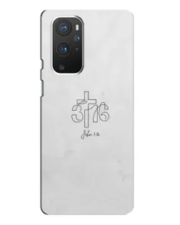 Чехол для OnePlus 9 Pro с картинкой «Иоанна 3:16 Крест»