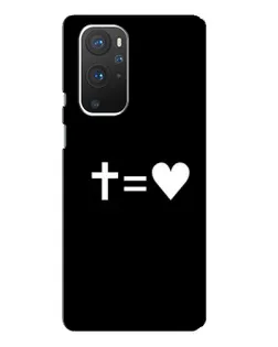Чехол для OnePlus 9 Pro с картинкой «Крест и Сердце»