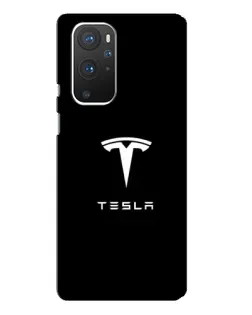 Чохол для OnePlus 9 Pro з картинкою «Tesla White Logo»