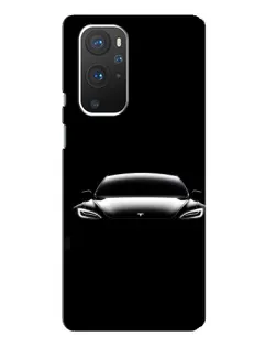 Чохол для OnePlus 9 Pro з картинкою «Фари Tesla Night»