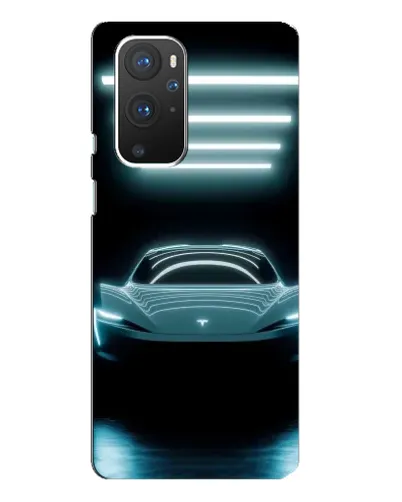 Чохол для OnePlus 9 Pro з картинкою «Tesla в неоні»