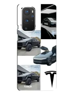 Чохол для OnePlus 9 Pro з картинкою «Колаж Cybertruck Tesla»
