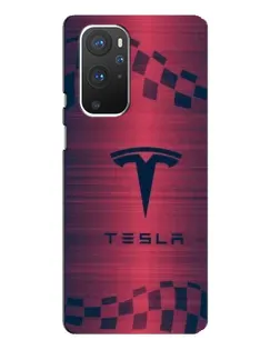 Чохол для OnePlus 9 Pro з картинкою «Тесла червоний карбон»