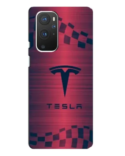 Чохол для OnePlus 9 Pro з картинкою «Тесла червоний карбон»