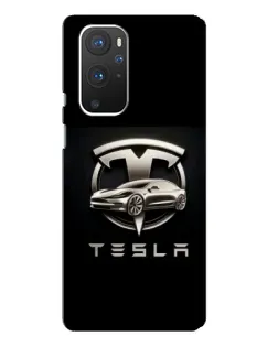 Чохол для OnePlus 9 Pro з картинкою «Tesla — срібне авто»