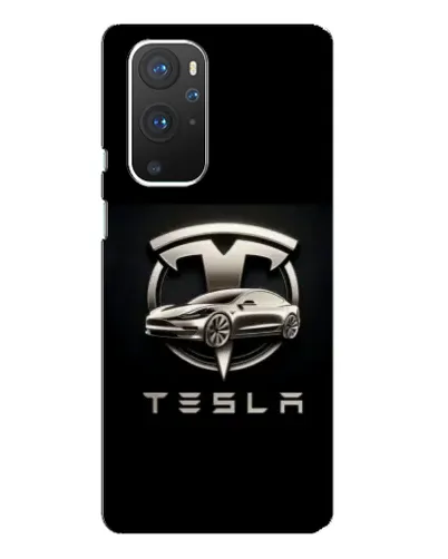 Чохол для OnePlus 9 Pro з картинкою «Tesla — срібне авто»