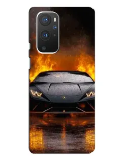 Чохол для OnePlus 9 Pro з картинкою «Lamborghini у вогні»