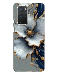 Чохол для OnePlus 9 Pro з картинкою «Біла квітка та золотий флюїд»
