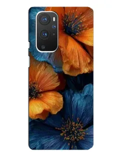 Чохол для OnePlus 9 Pro з картинкою «Яскрава синьо-помаранчева флора»