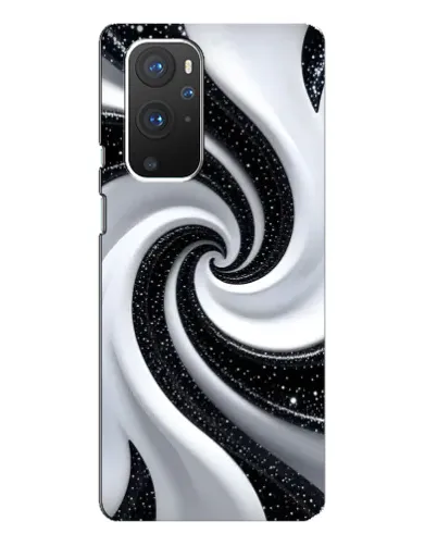 Чохол для OnePlus 9 Pro з картинкою «Чорно-біла спіраль»
