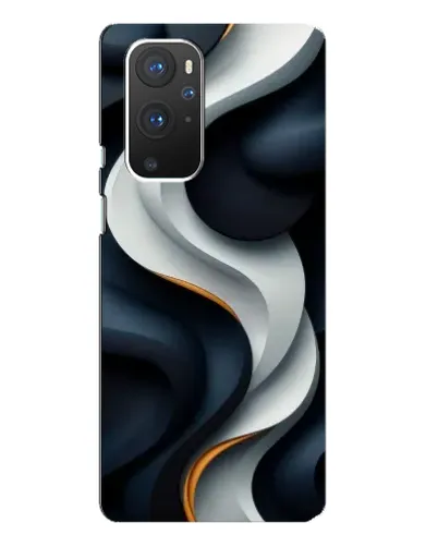 Чохол для OnePlus 9 Pro з картинкою «Об'ємні чорно-білі стрічки»