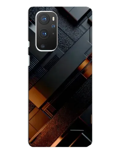 Чохол для OnePlus 9 Pro з картинкою «Чорні геометричні блоки»