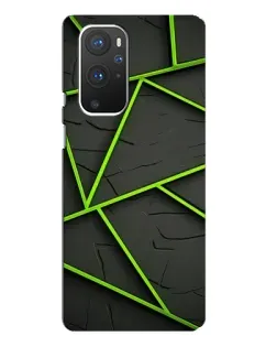 Чохол для OnePlus 9 Pro з картинкою «Зелені геометричні лінії» Чохол для OnePlus 9 Pro з картинкою «Зелені геометричні лінії»