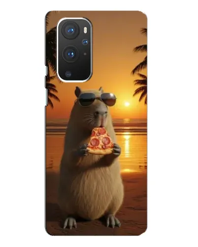 Чохол для OnePlus 9 Pro з картинкою «Капібара з піцою»