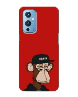 Чохол для OnePlus 9 з картинкою «Bored Ape — червоний фон»