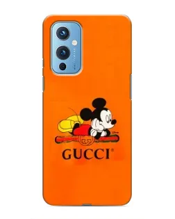 Чехол для OnePlus 9 с картинкой «Микки Маус Gucci — оранж» Чехол для OnePlus 9 с картинкой «Микки Маус Gucci — оранж»