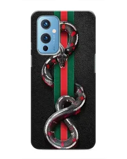 Чехол для OnePlus 9 с картинкой «Gucci — змея на полосе» Чехол для OnePlus 9 с картинкой «Gucci — змея на полосе»