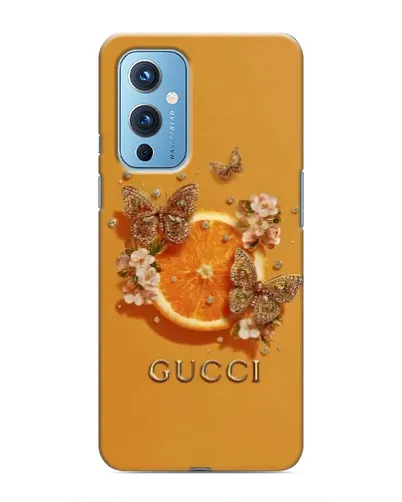 Чехол для OnePlus 9 с картинкой «Gucci — золотые бабочки» Чехол для OnePlus 9 с картинкой «Gucci — золотые бабочки»