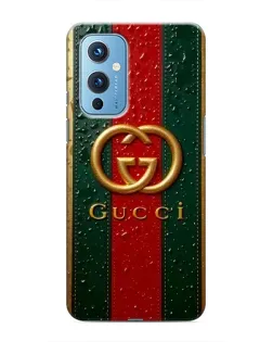 Чехол для OnePlus 9 с картинкой «Gucci — фирменная полоса и золото» Чехол для OnePlus 9 с картинкой «Gucci — фирменная полоса и золото»