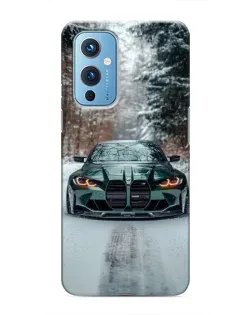 Чохол для OnePlus 9 з картинкою «BMW у зимовому лісі»
