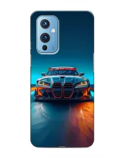 Чехол для OnePlus 9 с картинкой «BMW — огни неона» Чехол для OnePlus 9 с картинкой «BMW — огни неона»