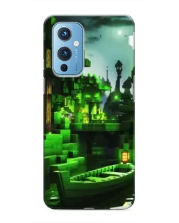 Чехол для OnePlus 9 с картинкой «Minecraft лесной пейзаж»