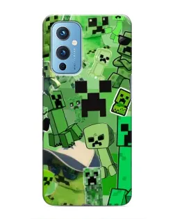 Чехол для OnePlus 9 с картинкой «Криперы Minecraft»