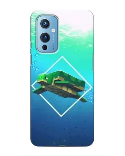 Чохол для OnePlus 9 з картинкою «Черепаха Minecraft»