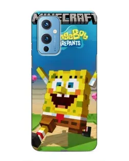 Чохол для OnePlus 9 з картинкою «Губка Боб Minecraft»