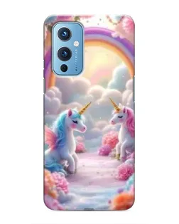 Чехол для OnePlus 9 с картинкой «Радуга и единороги» Чехол для OnePlus 9 с картинкой «Радуга и единороги»
