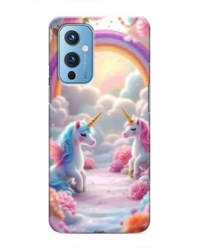 Чехол для OnePlus 9 с картинкой «Радуга и единороги» Чехол для OnePlus 9 с картинкой «Радуга и единороги»