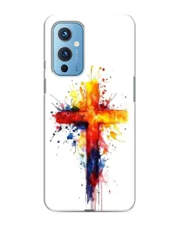 Чехол для OnePlus 9 с картинкой «Акварельный крест»