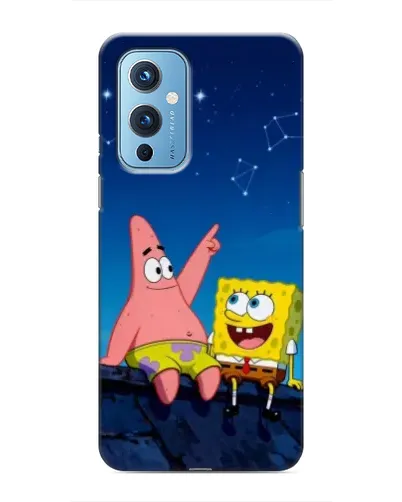 Чехол для OnePlus 9 с картинкой «Губка Боб и Патрик ночью» Чехол для OnePlus 9 с картинкой «Губка Боб и Патрик ночью»