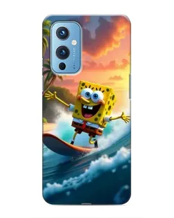 Чехол для OnePlus 9 с картинкой «Губка Боб серфингист»